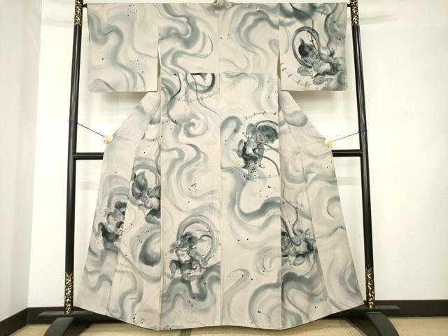 平和屋着物●訪問着 風神雷神 健勝苑扱い 正絹 逸品 AABM2497ck