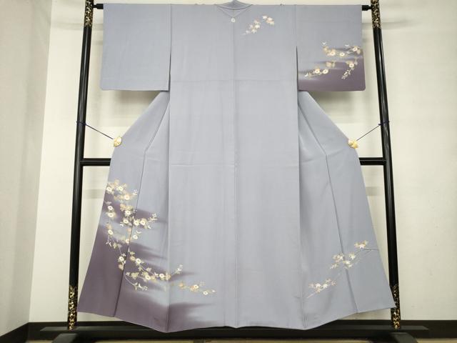 平和屋着物●訪問着 枝花文 暈し染め 正絹 逸品 AABM2500ck