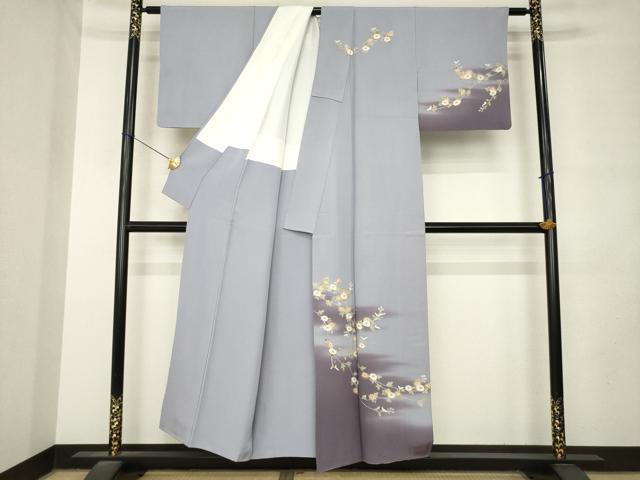 平和屋着物●訪問着 枝花文 暈し染め 正絹 逸品 AABM2500ck