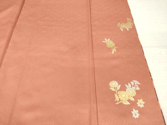 平和屋着物●訪問着 刺繍 花籬文 金銀彩 正絹 逸品 AABM2506ck