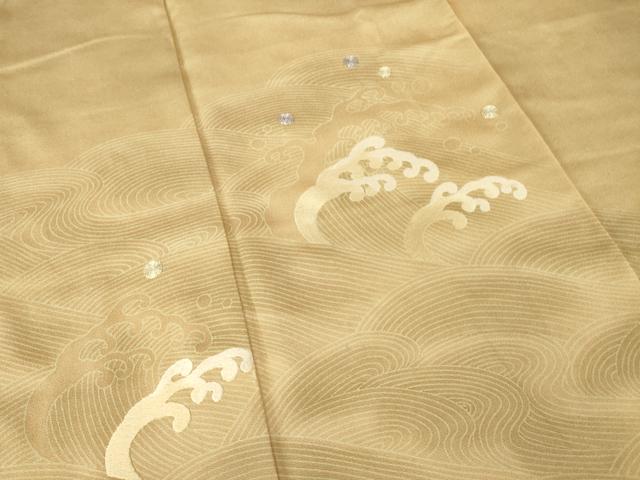 平和屋着物●色留訪問着 刺繍 立波文 正絹 逸品 未使用 AABM2508ck