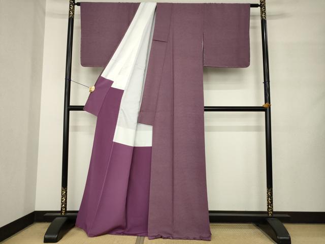 平和屋着物●人間国宝 初代 六谷梅軒(六谷紀久男)錐彫り 重要無形文化 財伊勢型紙 江戸小紋 角通し 正絹 逸品 未使用 AABM2510ck