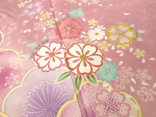 平和屋着物●豪華振袖 駒刺繍 舞花文 金糸 ロング丈 正絹 逸品 AABM2514ck