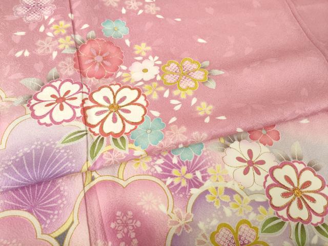 平和屋着物●豪華振袖 駒刺繍 舞花文 金糸 ロング丈 正絹 逸品 AABM2514ck