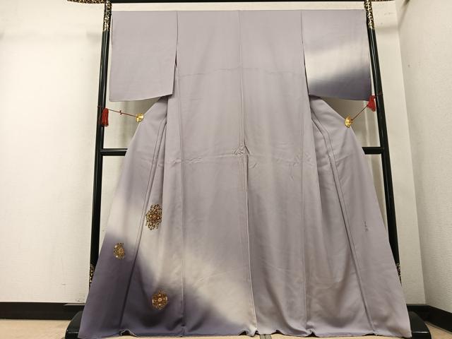 平和屋着物●訪問着 作家物 螺鈿 舞花文 暈し染め 金彩 正絹 逸品 AABM2521ph