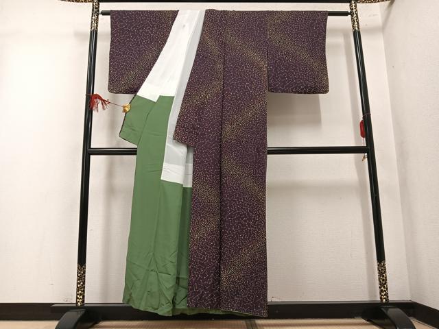 平和屋着物●上質な小紋 幾何学文様 正絹 逸品 AABM2526ph