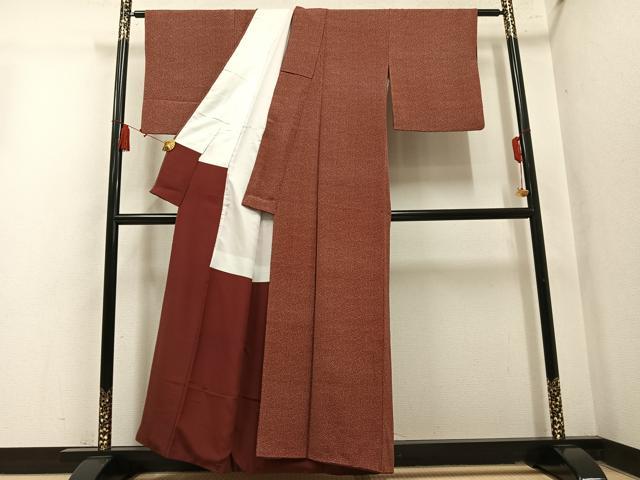 平和屋着物●江戸小紋 大小あられ 正絹 逸品 AABM2532ph