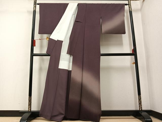 平和屋着物●訪問着 霞文 暈し染め 浜ちりめん 正絹 逸品 AABM2537ph