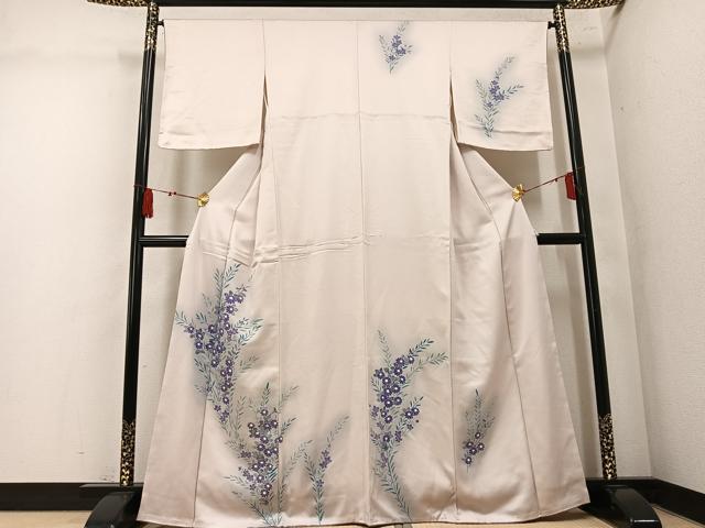 平和屋着物●訪問着 草花文 暈し染め 正絹 逸品 未使用 AABM2542ph
