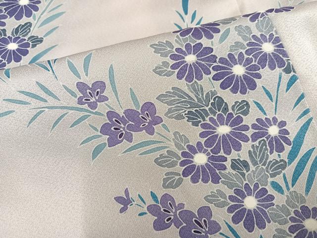 平和屋着物●訪問着 草花文 暈し染め 正絹 逸品 未使用 AABM2542ph