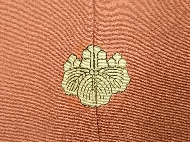 平和屋着物●上質な色無地 曙色 正絹 逸品 AABM2557ph