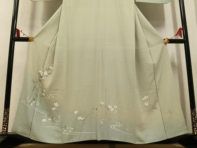 平和屋着物●訪問着 草花文 暈し染め 正絹 逸品 AABM2578ph