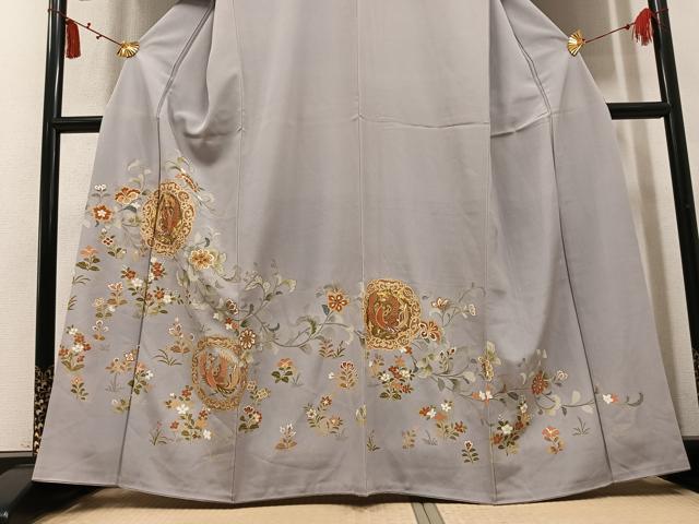 平和屋着物●豪華色留袖 鳳凰花文 正絹 逸品 AABM2585ph