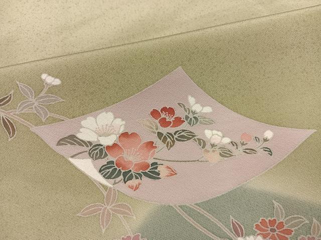 平和屋着物●訪問着 友禅 枝花文 暈し染め 正絹 逸品 AABM2600ph