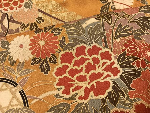 平和屋着物●豪華振袖 駒刺繍 花車文 金彩 正絹 逸品 AABM2612ph