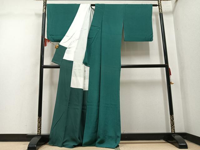平和屋着物●重要無形文化財 人間国宝 中村勇二郎 江戸小紋 古代菊 正絹 逸品 AABM2634ph