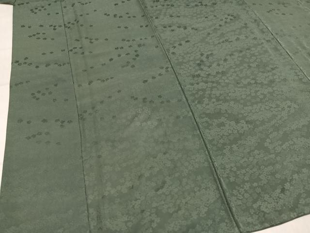 平和屋着物●上質な色無地 花地紋 岩井茶色 正絹 逸品 AABM2635ph