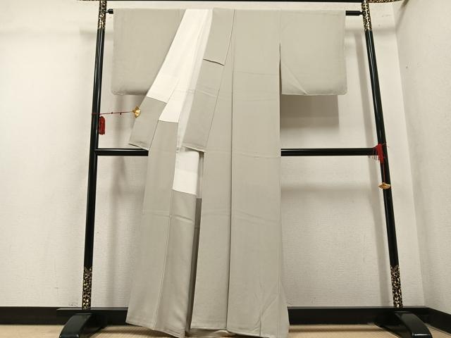 平和屋着物●草木染作家 瑞鳳 色無地 堅牢草木染 練色 丹後ちりめん 証紙付き 正絹 逸品 AABM2642ph