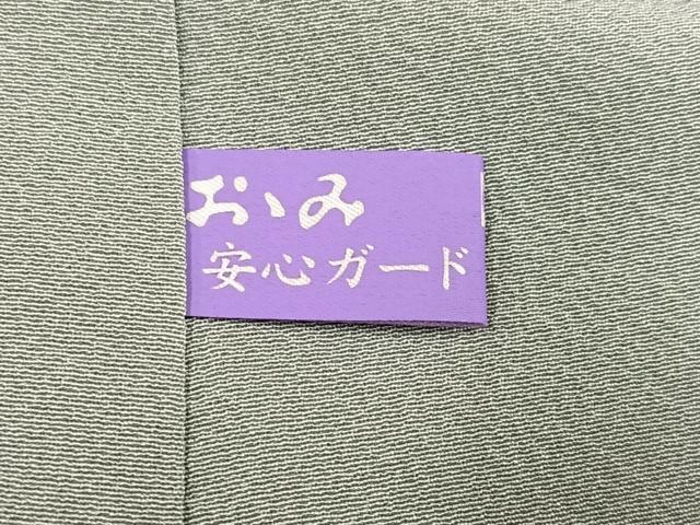 平和屋着物●本加賀友禅作家 浅野冨治男監修 色無地 堅牢草木染 薄鈍色 丹後ちりめん 証紙付き 正絹 逸品 未使用 AABM2643ph