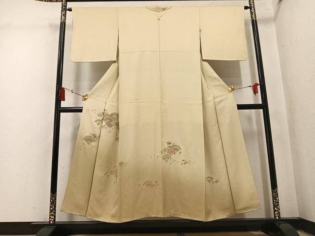 平和屋着物●中国三大刺繍 汕頭刺繍 スワトウ刺繍 相良刺繍 豪華色留袖 総刺繍 草花文 暈し染め 金糸 正絹 逸品 AABM2659ph