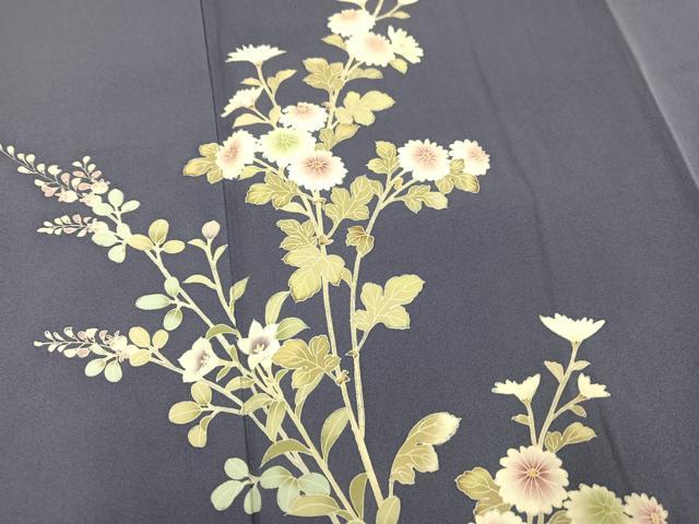 平和屋着物●訪問着 友禅 作家物 枝花文 正絹 逸品 AABM2666ph