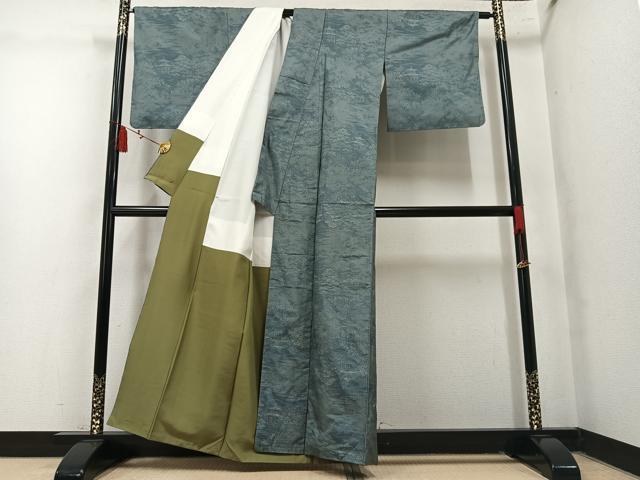 平和屋着物●本場大島紬 純手織り 9マルキ 草木大島 白鳳 証紙付き 株式会社たかし謹製 正絹 逸品 AABM2670ph