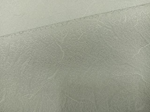 平和屋着物●上質な色無地 霞地紋 白緑色 正絹 逸品 AABM2678ph