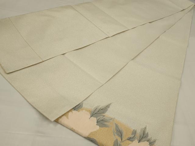 平和屋着物◎太鼓柄袋帯 綴れ 草花文 金銀糸 正絹 逸品 未使用 AABM2687ou