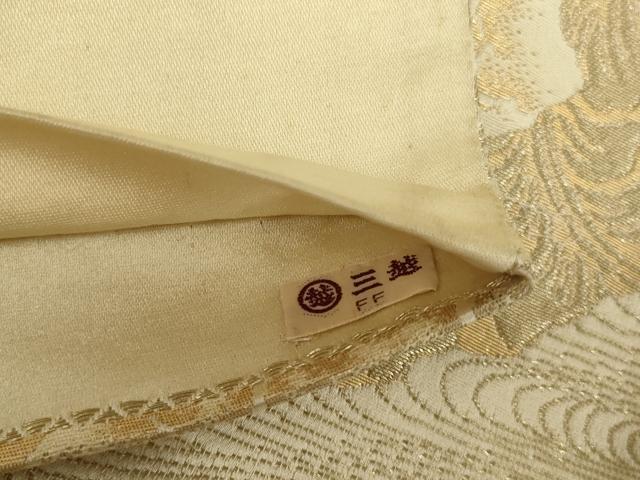 平和屋着物◎六通柄袋帯 花唐草文 金糸 三越扱い 正絹 逸品 AABM2691ou