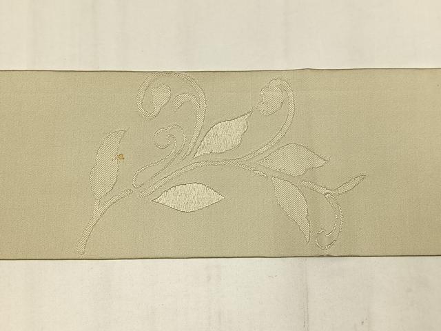 平和屋着物◎九寸名古屋帯 唐織 花唐草文 正絹 逸品 AABM2778bw