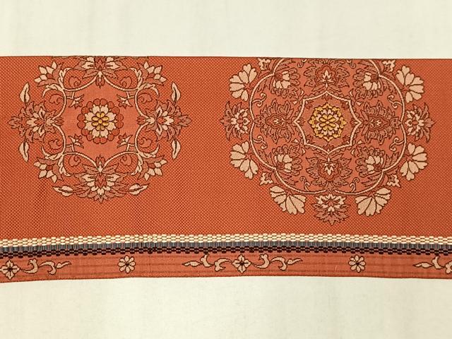 平和屋着物◎本場筑前博多織 八寸名古屋帯 花間道 正絹 逸品 AABM2781bw