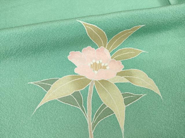 平和屋着物●訪問着 螺鈿 草花文 暈し染め ロング丈 正絹 逸品 AABM2965ck
