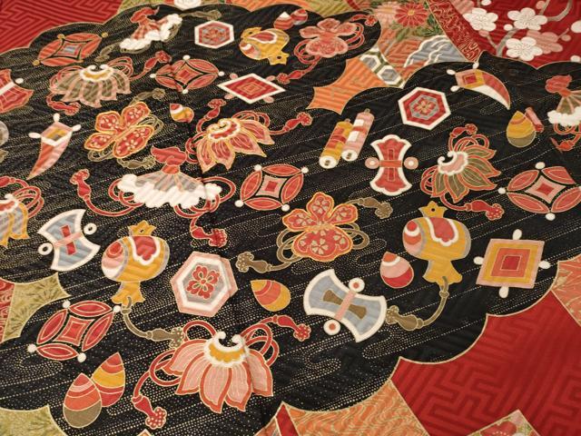 平和屋着物●豪華振袖 駒刺繍 宝尽くし吉祥文 金彩 正絹 逸品 AABM2966ck