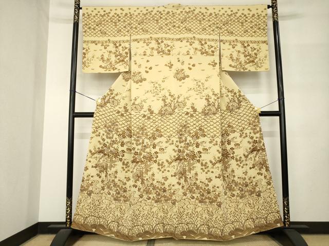 平和屋着物●訪問着 花籬文 正絹 逸品 AABM2973ck