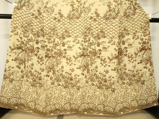 平和屋着物●訪問着 花籬文 正絹 逸品 AABM2973ck