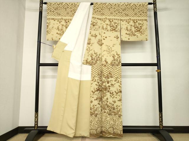 平和屋着物●訪問着 花籬文 正絹 逸品 AABM2973ck