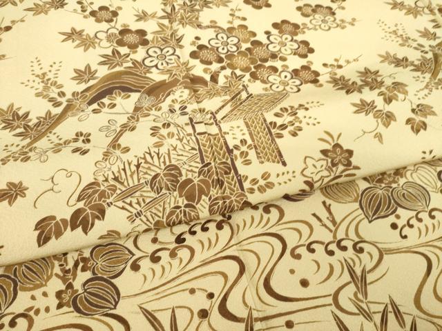 平和屋着物●訪問着 花籬文 正絹 逸品 AABM2973ck
