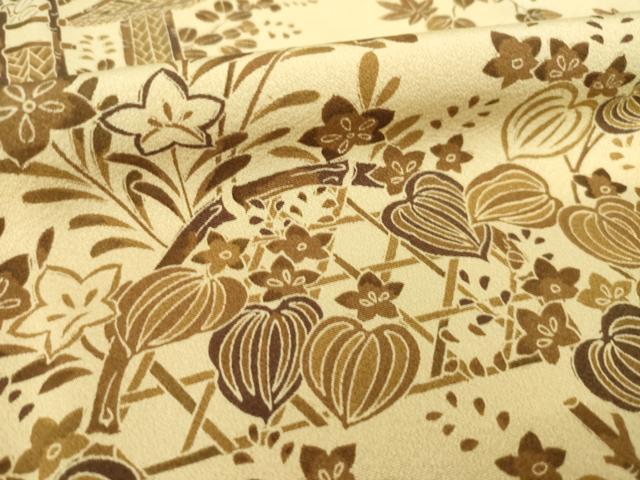 平和屋着物●訪問着 花籬文 正絹 逸品 AABM2973ck