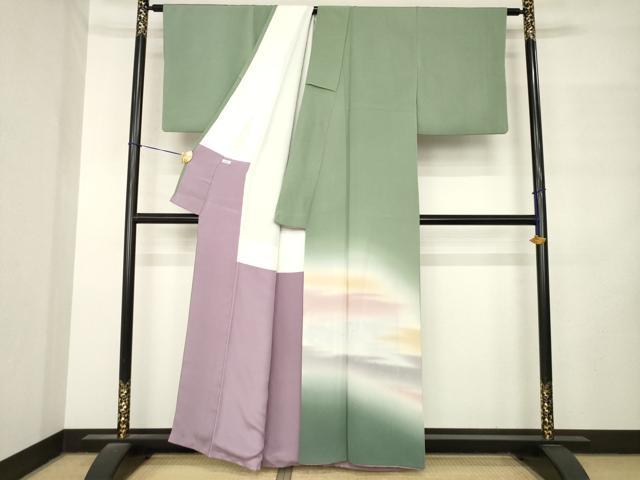 平和屋着物●豪華色留袖 霞文 暈し染め 正絹 逸品 AABM2974ck