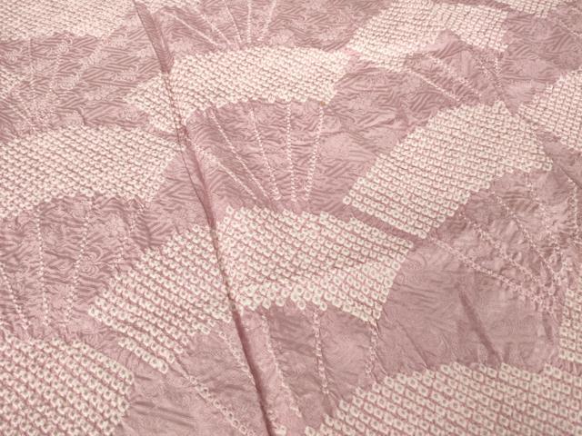 平和屋着物●訪問着 総絞り 扇尽くし 正絹 逸品 AABM2987ck