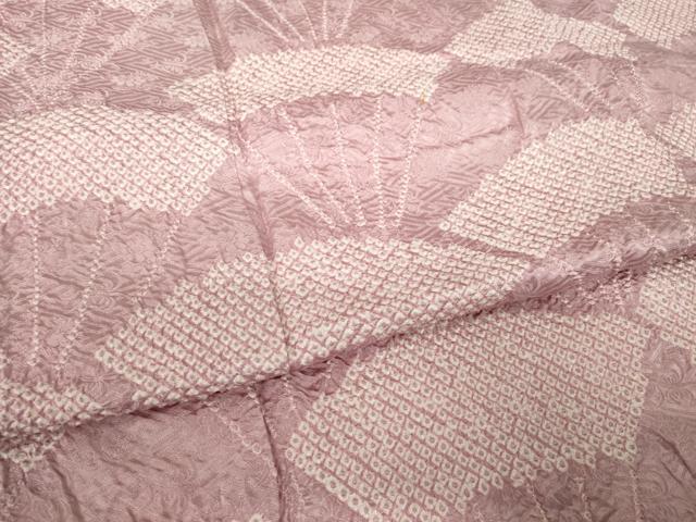 平和屋着物●訪問着 総絞り 扇尽くし 正絹 逸品 AABM2987ck