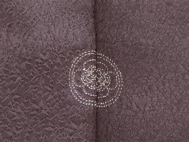 平和屋着物●上質な色無地 霞地紋 似せ紫色 正絹 逸品 AABM2994ck