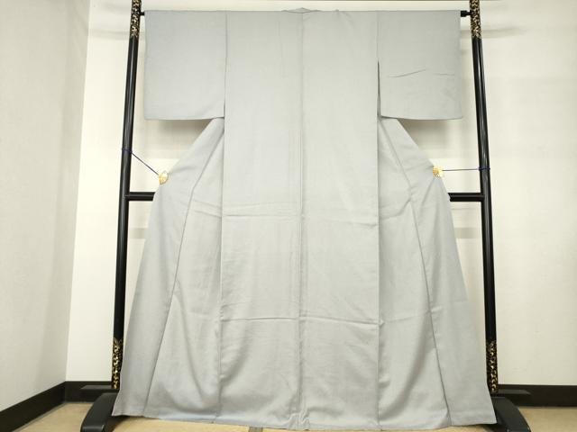 平和屋着物●上質な色無地 葉尽くし地紋 潤色 正絹 逸品 AABM2996ck