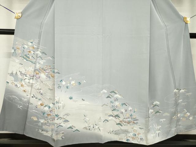 平和屋着物●訪問着 風景文 暈し染め 正絹 逸品 AABM3002ck