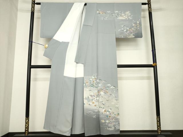 平和屋着物●訪問着 風景文 暈し染め 正絹 逸品 AABM3002ck