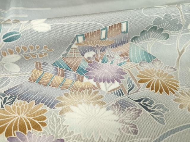 平和屋着物●訪問着 風景文 暈し染め 正絹 逸品 AABM3002ck