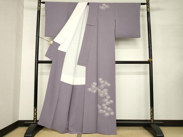 平和屋着物●総刺繍 中国三大刺繍 相良刺繍 舞花文 正絹 逸品 AABM3013ck