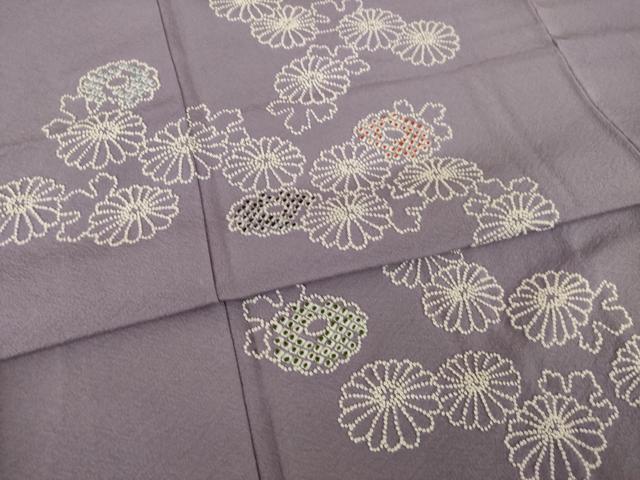 平和屋着物●総刺繍 中国三大刺繍 相良刺繍 舞花文 正絹 逸品 AABM3013ck