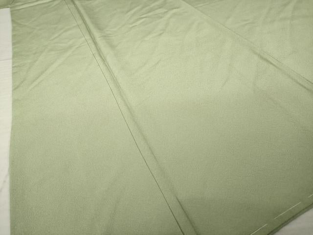 平和屋着物●上質な色無地 黄海松茶色 正絹 逸品 未使用 AABM3029ck