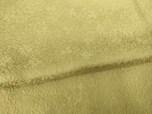 平和屋着物●上質な色無地 花尽し地紋 梅幸茶色 正絹 逸品 AABM3032ck